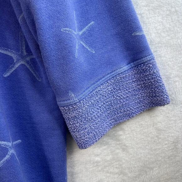 Fresh Produce Plus 2X Sea Star Sunset Sweatshirt French Terry Starfish Print - Picture 4 of 12